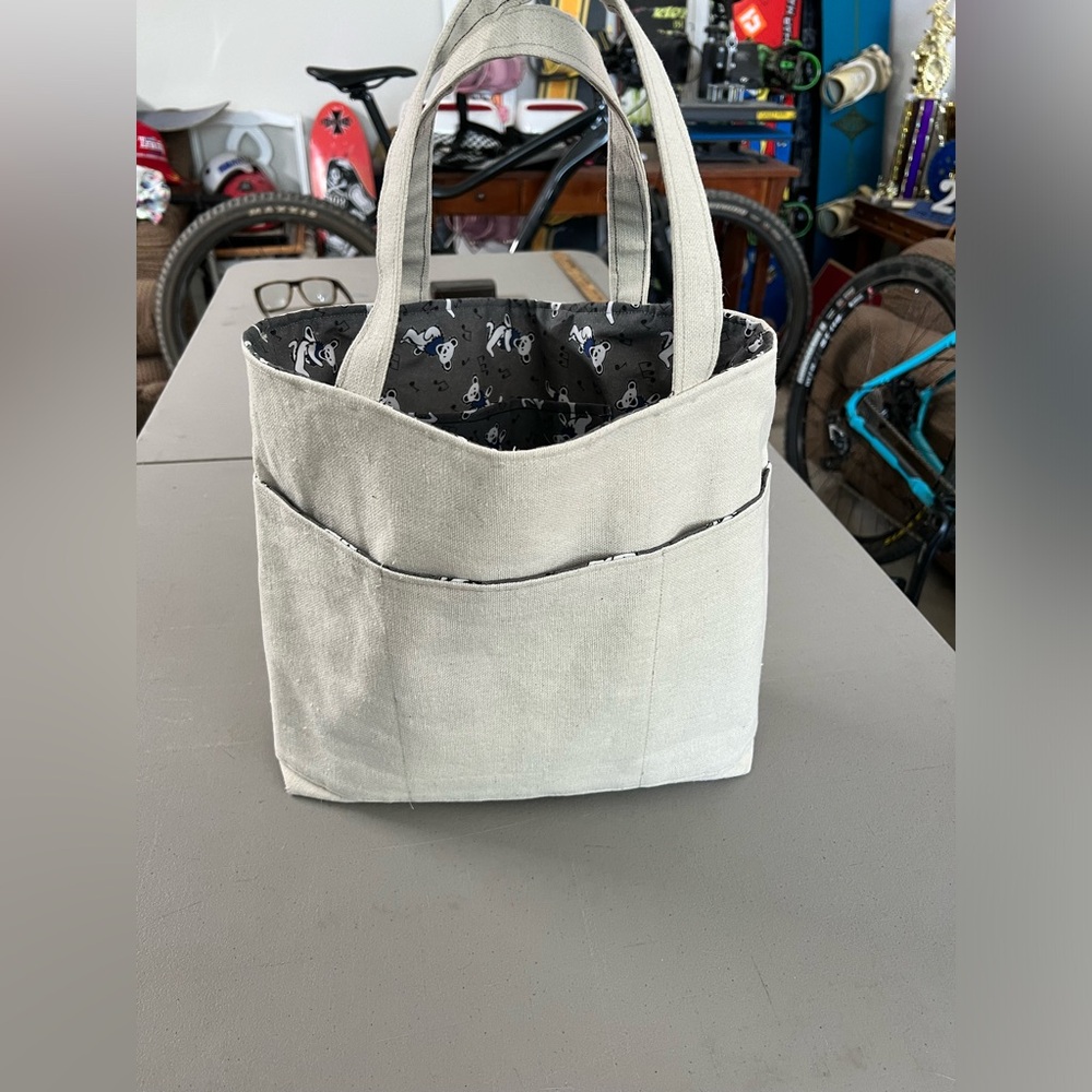 Home sewn tote bag